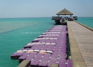 منصة عائمة من البولي إيثيلين عالي الكثافة المزود